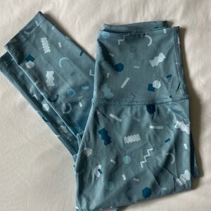Beyond Yoga x Poketo Blue Patterned Leggings